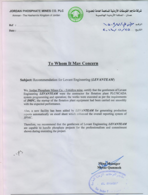 Programming and commissioning of two phosphate flotation plant based on S7-400 	PLC and WinCC SCADA system.